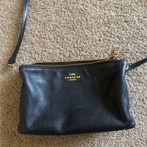 Coach Black Pebbled Leather Crossbody Bag